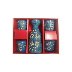 Sake Set, blau