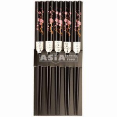 japanische Ess-Stäbchen, schwarz, 5 er Pack
