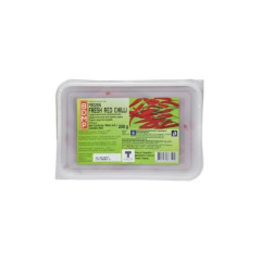 frische rote Chilischoten, 200 gr.